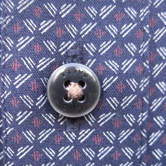 Ted Baker London Mens Geo Print Button Front Shirt L - Picture 5 of 11